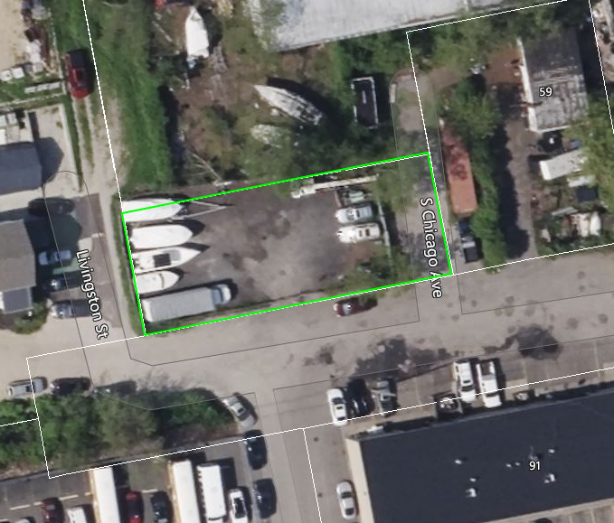Aerial view of 59 Livingston Street site boundary
